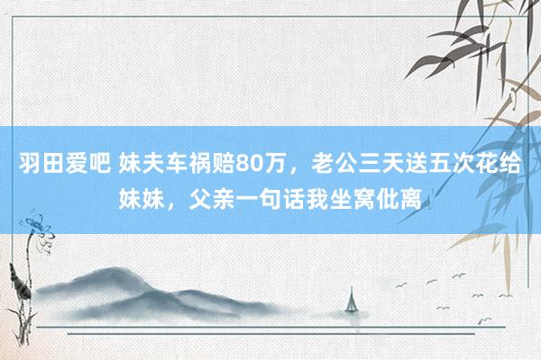 羽田爱吧 妹夫车祸赔80万，老公三天送五次花给妹妹，父亲一句话我坐窝仳离