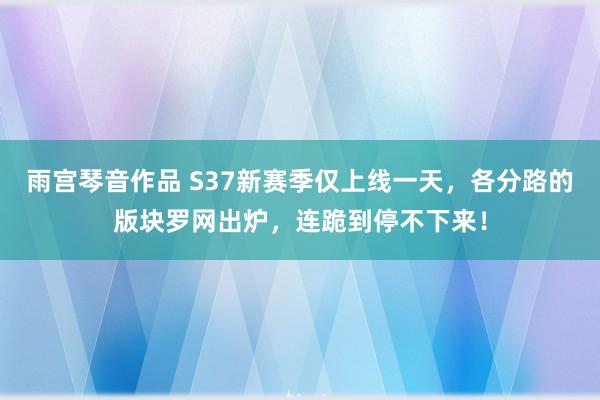 雨宫琴音作品 S37新赛季仅上线一天，各分路的版块罗网出炉，连跪到停不下来！