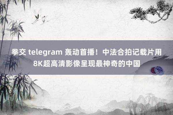 拳交 telegram 轰动首播！中法合拍记载片用8K超高清影像呈现最神奇的中国