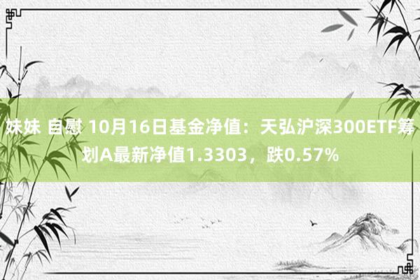 妹妹 自慰 10月16日基金净值：天弘沪深300ETF筹划A最新净值1.3303，跌0.57%