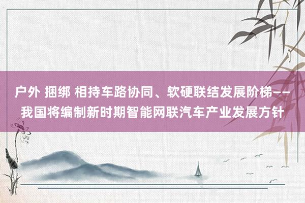 户外 捆绑 相持车路协同、软硬联结发展阶梯——我国将编制新时期智能网联汽车产业发展方针