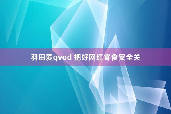 羽田爱qvod 把好网红零食安全关