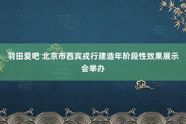 羽田爱吧 北京市西宾戎行建造年阶段性效果展示会举办