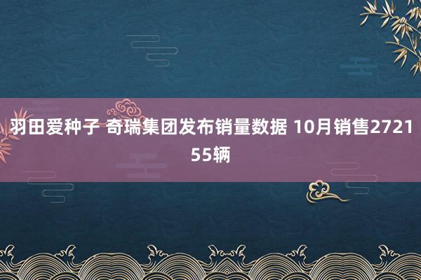 羽田爱种子 奇瑞集团发布销量数据 10月销售272155辆