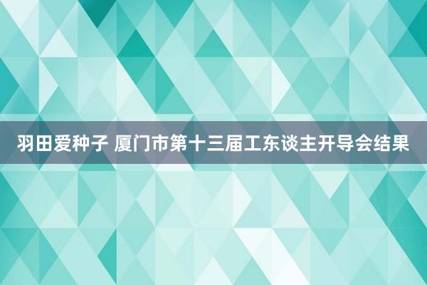 羽田爱种子 厦门市第十三届工东谈主开导会结果