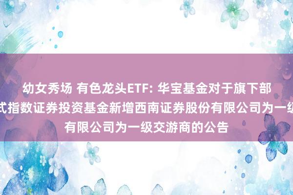 幼女秀场 有色龙头ETF: 华宝基金对于旗下部分交游型敞开式指数证券投资基金新增西南证券股份有限公司为一级交游商的公告